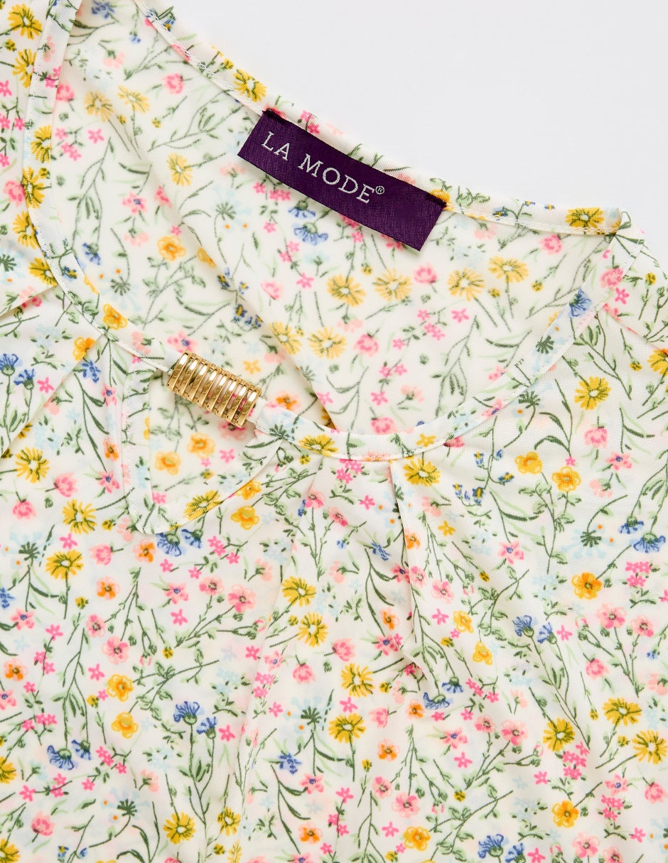 Blusa manga corta para mujer 5