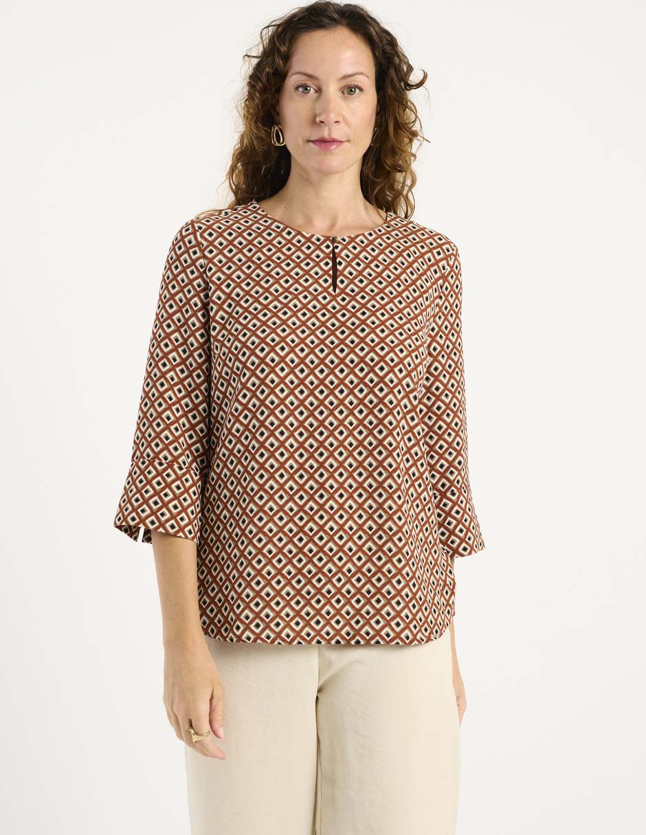 Blusa manga 3/4 para mujer