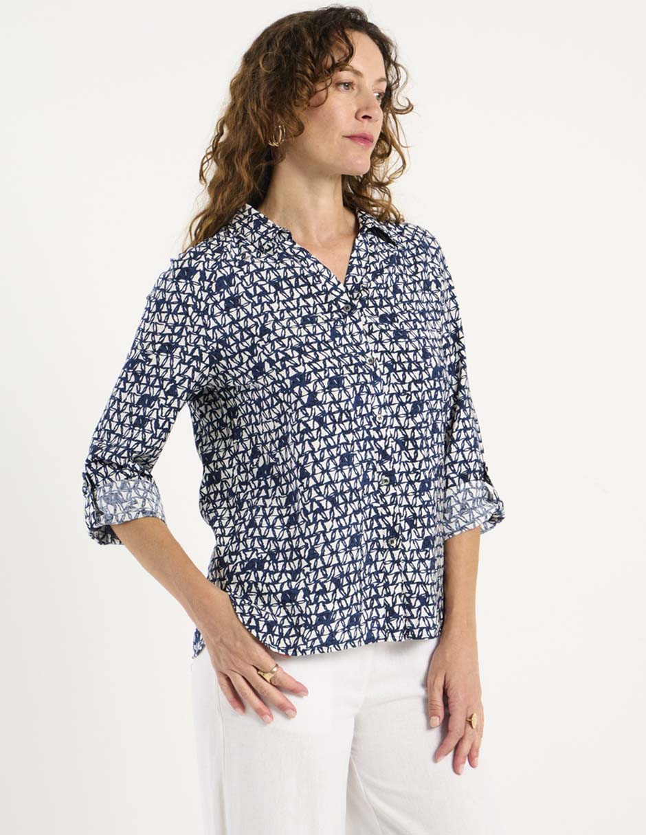 Blusa camisera manga larga para mujer 2