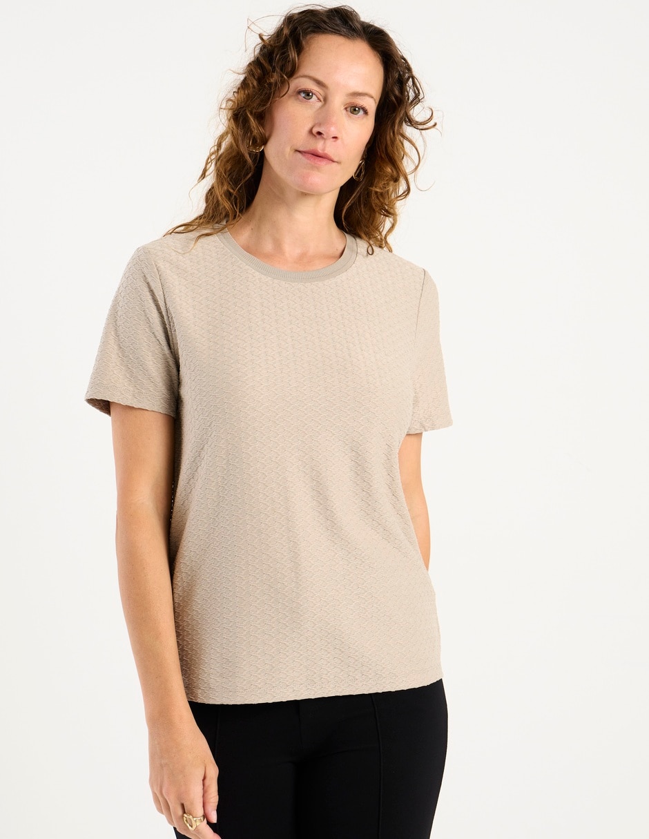 Blusa manga corta para mujer