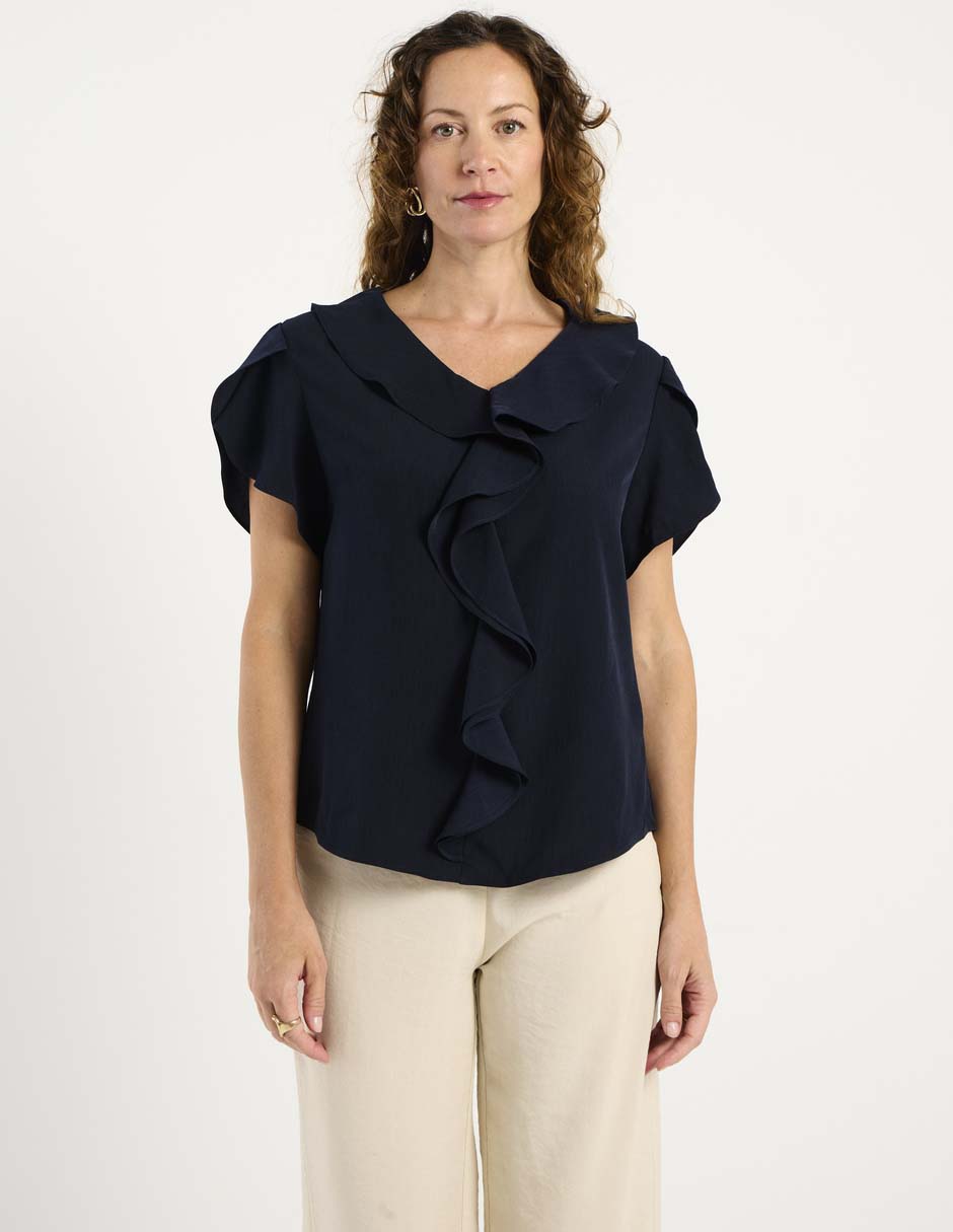 Blusa manga corta para mujer