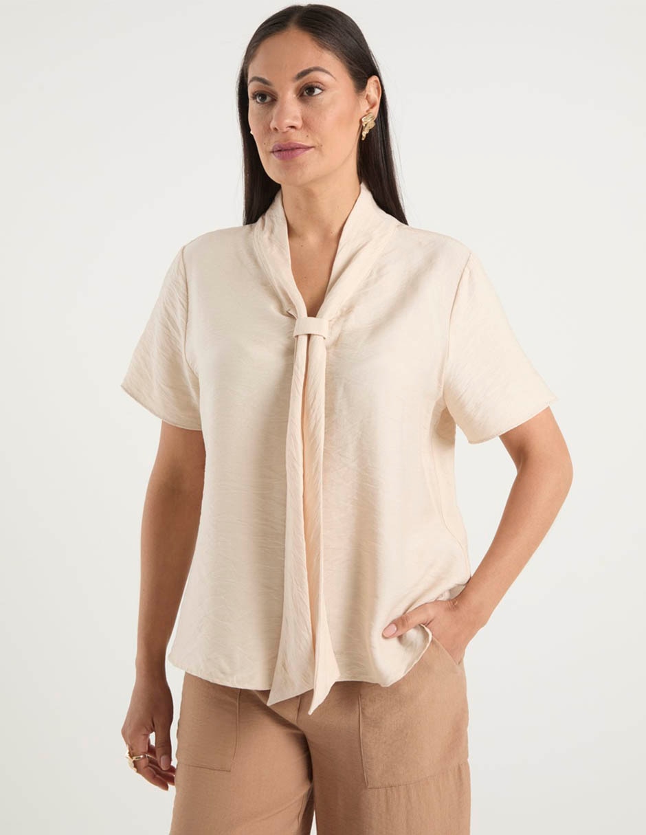 Blusa manga corta para mujer