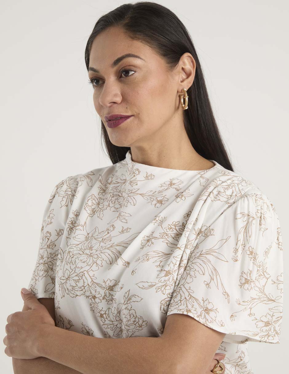 Blusa manga corta para mujer 4