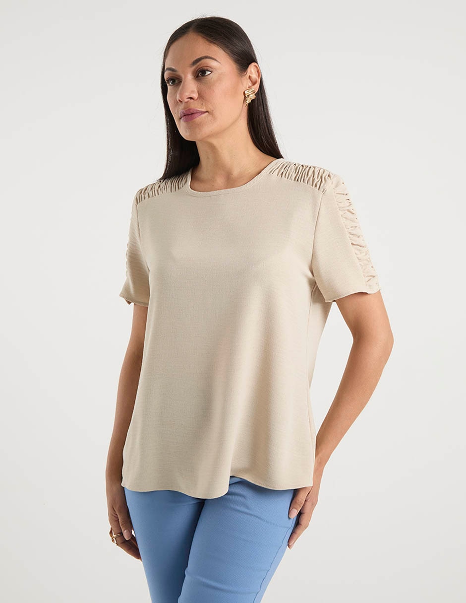 Blusa manga corta para mujer