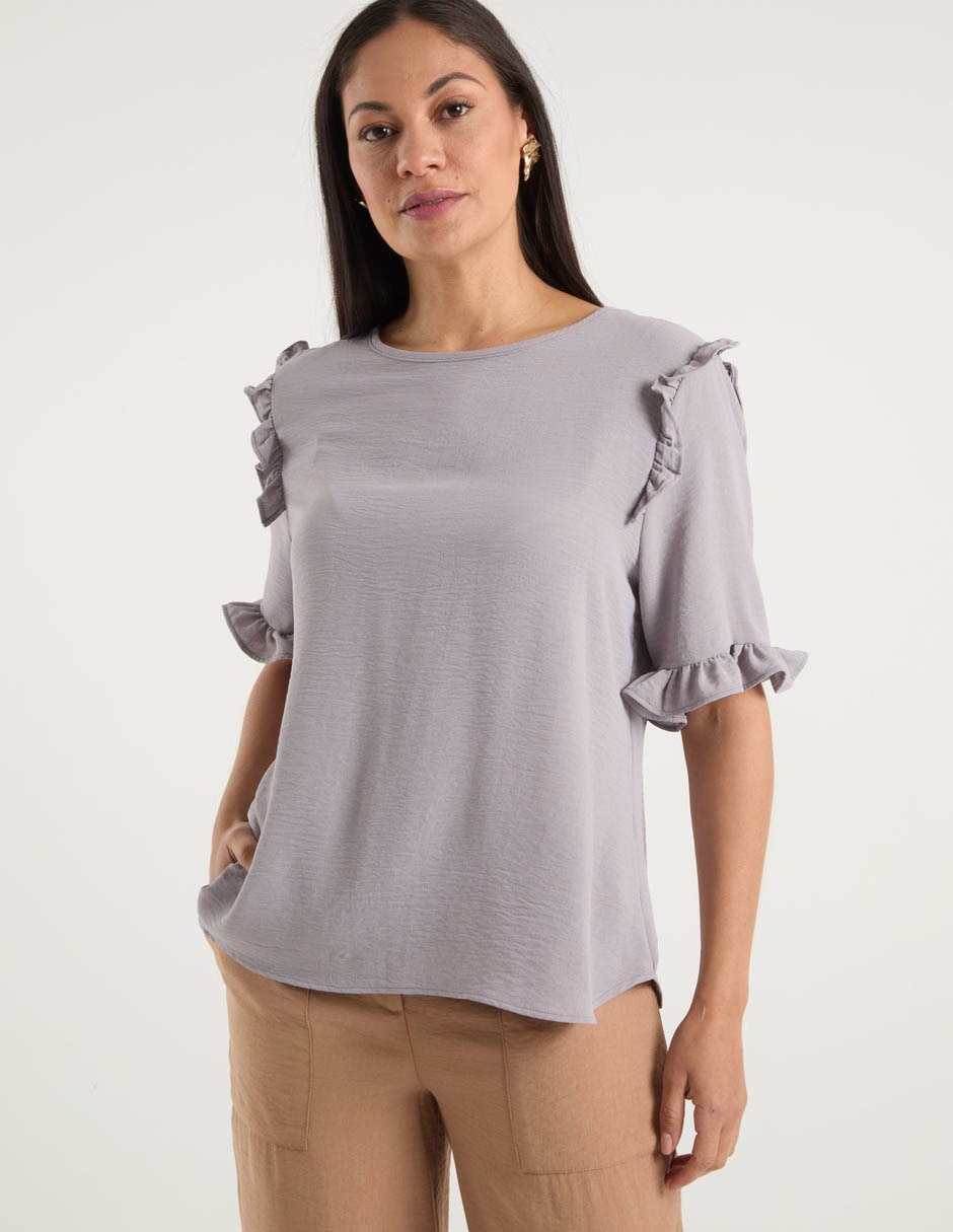 Blusa manga corta para mujer