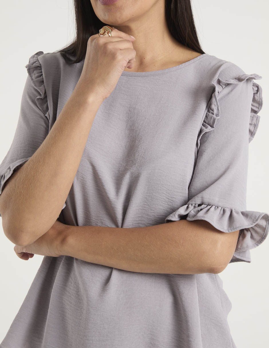 Blusa manga corta para mujer 5